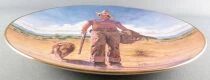 John Wayne - Collectible Plate Franklin Mint Heirloom 24K Gold - Hondo Lane Cavalry Scout Boxed
