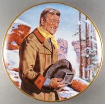 John Wayne - Collectible Plate Franklin Mint Heirloom 24K Gold - Pine Ridge Boxed
