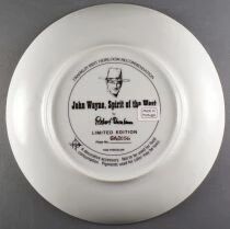 John Wayne - Collectible Plate Franklin Mint Heirloom 24K Gold - Spirit of the West Boxed