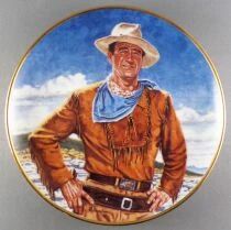 John Wayne - Collectible Plate Franklin Mint Heirloom 24K Gold - The Duke Boxed