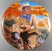 John Wayne - Collectible Plate Franklin Mint Heirloom 24K Gold - The Legend Lives On Boxed