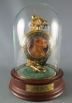John Wayne - Franklin Mint - Montre Gousset Pr�sentoir Globe Verre 