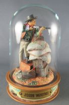 John Wayne - Franklin Mint Glass Dome Sculpture - Firing Rifle