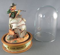 John Wayne - Franklin Mint Glass Dome Sculpture - Firing Rifle