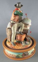 John Wayne - Franklin Mint Glass Dome Sculpture - Firing Rifle