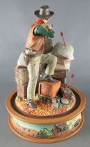 John Wayne - Franklin Mint Glass Dome Sculpture - Firing Rifle