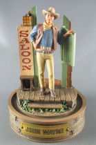 John Wayne - Franklin Mint Glass Dome Sculpture - Leaving the Saloon