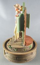 John Wayne - Franklin Mint Glass Dome Sculpture - Leaving the Saloon