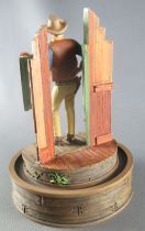 John Wayne - Franklin Mint Glass Dome Sculpture - Leaving the Saloon