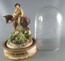 John Wayne - Franklin Mint Glass Dome Sculpture - Mounted Rider of the Plain\'s