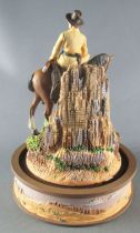 John Wayne - Franklin Mint Glass Dome Sculpture - Mounted Rider of the Plain\'s