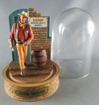 John Wayne - Franklin Mint Glass Dome Sculpture - Sheriff Graham County Arizona