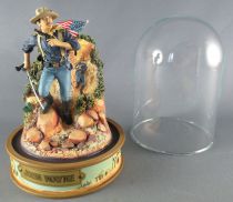 John Wayne - Franklin Mint Glass Dome Sculpture - US Cavalry