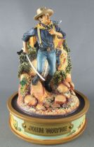 John Wayne - Franklin Mint Glass Dome Sculpture - US Cavalry