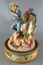 John Wayne - Franklin Mint Glass Dome Sculpture - US Cavalry