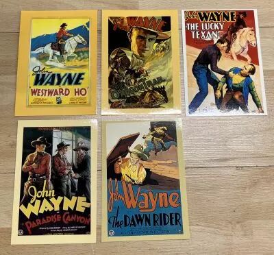 John Wayne - Lot de 6 Cartes Postales 