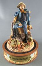 John Wayne - Statuette Résine Globe Verre Franklin Mint - Cavalerie US Officier Capote