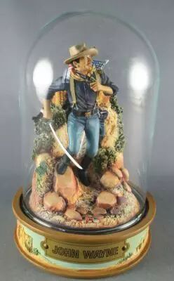 John Wayne - Statuette R�sine Globe Verre Franklin Mint - Cavalerie US