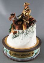 John Wayne - Statuette Résine Globe Verre Franklin Mint - Cavalier dans la Neige