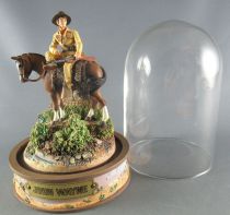 John Wayne - Statuette Résine Globe Verre Franklin Mint - Cavalier des Plaines