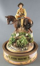 John Wayne - Statuette Résine Globe Verre Franklin Mint - Cavalier des Plaines