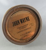 John Wayne - Statuette Résine Globe Verre Franklin Mint - Habits Noirs Accoudé au Comptoir