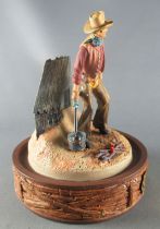 John Wayne - Statuette Résine Globe Verre Franklin Mint - Marquage du Bétail