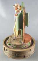 John Wayne - Statuette Résine Globe Verre Franklin Mint - Sortant du Saloon