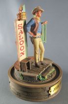 John Wayne - Statuette Résine Globe Verre Franklin Mint - Sortant du Saloon