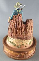 John Wayne - Statuette Résine sans Globe Verre Franklin Mint - Cavalerie US Fusil & Selle