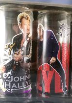 Johnny Hallyday - 4 Drinking Glasses Collector Set - Fan Avenue Sud Trading - Guitar