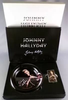 Johnny Hallyday - Collector\'s Box Set Gas Lighter & Ashtray - Fan Avenue Sud Trading Mint in Box