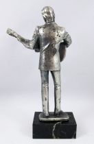 Johnny Hallyday - Statue en métal injecté 16cm \ Johnny à la guitare\  - Daviland France 1978
