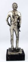 Johnny Hallyday - Statue en métal injecté 16cm \ Johnny au micro\  - Daviland France 1978