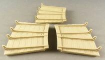 Jouef 1024 Ho 3 Secteurs de But&eacute;e Beiges pour Pont Tournant Etat Neuf