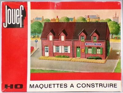 Jouef 1982 Ho Sncf Bloc 2 x Built Brick Buildings Plastic Model Kit Mint in Box