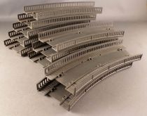 Jouef 2674 Ho Passage Supérieur 10 Tabliers Courbe avec Rambardes R = 385 mmsans Rails