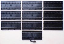 Jouef 310 3310 310A - Dix Pistes Droites Noires Dont 1 Alimentation 26cm Bon Etat