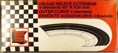 Jouef 3433 - Z Racing - Outside Banked Curved Track 45� R=436mm 4 Elements Mint in Box