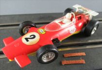 Jouef 3562 - Lotus F1 Rouge N°2 Châssis Jaune Citron & 2 Frotteurs Neufs