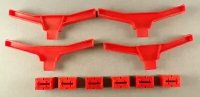 Jouef 387 - 4 Red Pillars & 6 Cubes Walls for Slot Car Tracks