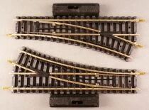 Jouef 408458 Ho 2 Aiguillages Manuels &agrave; Droite Rails Maillechort 22&deg;30 R 385 Neuf sans Boite