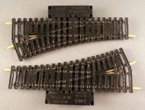Jouef 408458 Ho 2 Hand Control Points Turn Right 22&deg;30 R 385 Nickel Silver Tracks Mint no Box