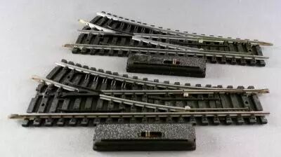 Jouef 4184 Ho 2 x Electric Point turn right 22�30 R 385 Steel Tracks 153mm 2
