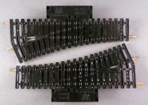 Jouef 4184 Ho 2 x Electric Point turn right 22°30 R 385 Steel Tracks 153mm 2