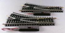 Jouef 4184 Ho 2 x Electric Point Turn Right 22°30 R 385 Steel Tracks 153mm
