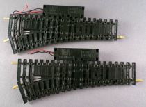 Jouef 4184 Ho 2 x Electric Point Turn Right 22°30 R 385 Steel Tracks 153mm