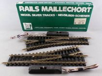 Jouef 4185 Ho 2 Aiguillages Electrique à Gauche Rails Maillechort 22°30 R 385 Tbe boite
