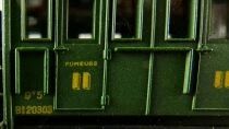 Jouef 4500 5649 Ho Etat 2 x 2nd Class Double Deker Coach B4 5045 & B9x 20303 Green no Box