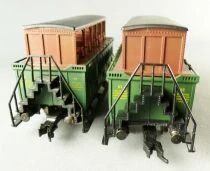 Jouef 4500 5649 Ho R&eacute;seau Etat 2 Voitures &agrave; Imp&eacute;riale 2&egrave;me Classe B4 5045 & B9x 20303 Livr&eacute;e Vert sans Boite